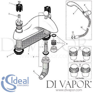 Ideal Standard Waterways CD Bath/Shower Mixer Spare Parts - IDL DV 324